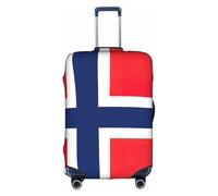 Jkkghll Norwegian Flag Print Luggage Cover Elastic Travel Suitcase Protector with Concealed Zipper Anti Scratch