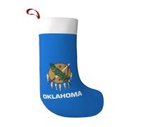 Jkkghll Oklahoma State Flag Print Christmas Stocking For Girls Boys Holiday Decor Fireplace Family Party Stockings