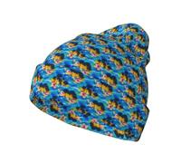 Jkkghll Palm Tree. Print Knitted Beanie Men Women Sppleness Warm Cute Cap Fashionable Cold Weather Hat Black