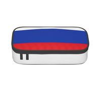 Jkkghll Russian Flag Print Stylish School Pencil Case 8.3 X 2 X 3.7 in Multi Functional Storage Bag Student