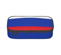 Jkkghll Russian Flag Print Stylish School Pencil Case 8.3 X 2 X 3.7 in Multi Functional Storage Bag Student