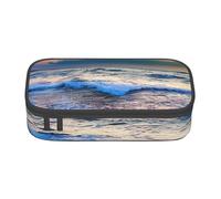 Jkkghll Serene Seaside Sunset Print Stylish School Pencil Case 8.3 X 2 X 3.7 in Multi Functional Storage Bag Student