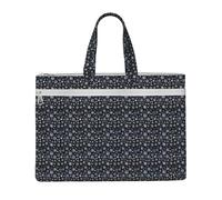 Jkkghll Snowman Stars And Snowflakes Print Large Capacity Canvas Tote Documents Office Supplies Work Travel Shopping File Bag