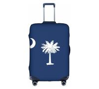 Jkkghll South Carolina Flag Print Luggage Cover Elastic Travel Suitcase Protector with Concealed Zipper Anti Scratch