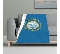 Jkkghll South Dakota Flag Print Soft Warm Cozy Flannel Blanket for Travel Camping Home Dorm Picnic All-Season
