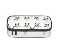 Jkkghll Stars Eastern Stars Print Stylish School Pencil Case 8.3 X 2 X 3.7 in Multi Functional Storage Bag Student