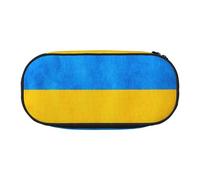 Jkkghll Ukrainian Flag Print Lightweigh School Students Large Capacity Pencil Case Spacious Pen Pouch Zipper