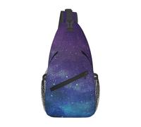 Jkkghll Universe with Stars Galaxy InterstellarPrint Men Women Cross Chest Bag Daily Work Holiday Cycling Diagonally Sling Backpack
