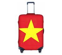 Jkkghll Vietnamese Flag Print Luggage Cover Elastic Travel Suitcase Protector with Concealed Zipper Anti Scratch