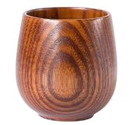JKLcom Wooden Tea Cups Top Grade Natural Solid Wood Cup 4 Pack,Wooden Teacups Coffee Mug Wine Drinking Beer Hot Drinks,100-200 ML Winter Mugs for (Coffee, 7.8cmX8cm)