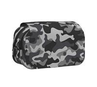 JKLQWC Abstract Camouflage Prints Pencil Case for Kids Men Women, Two Layers Large Capacity Pencil Pouch Makeup Bag Organizer for Office School Travel