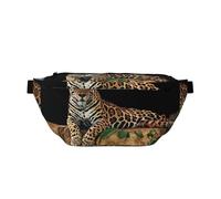 JKLQWC African Wildlife Leopard on Rock Printed Fanny Pack Waist Bag for Men Women, Adjustable Bumbags Hip Bum Bag Travel Crossbody Bags Sports Running Hiking Belt Bag