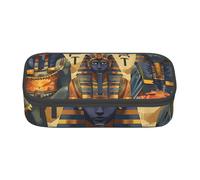 JKLQWC Ancient Egypt Tribe Series Printed Pencil Case Cute Pen Pencil Box Bag Large Capacity Compartment Zipper Pencil Pouch Organizer for Office School Travel