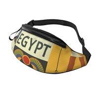 JKLQWC Ancient Egypt Tribe Series Printed Waist Bag with Headphone Jack, Personalized Bumbags Fanny Packs Unisex Running Hiking Crossbody Bags for Men Women