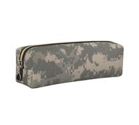 JKLQWC Army Digital Camouflage Printed Leather Pencil Case with Gold Zipper - Simple and Lightweight Organizer for School, Office, Travel, Makeup