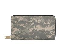 JKLQWC Army Digital Camouflage Printed PU Leather Wallet for Women Men Funny Ladies Coin Purses with Card Holder