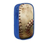 JKLQWC Baseball 1 Printed Pencil Case Cute Pen Pouch Large Pen Bag Portable Storage Organizer Box for Office School Teen Girl Boy Adult,Blue