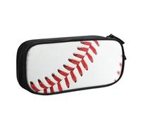 JKLQWC Baseball Lace Close Up Printed Pencil Case Cute Pen Pencil Box Bag Zipper Storage Organizer Box Holder for Office School Teen Girl Boy Adult,Black