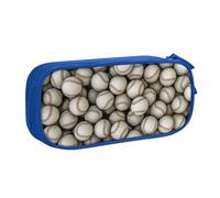 JKLQWC Baseball Printed Pencil Case Cute Pen Pencil Box Bag Zipper Storage Organizer Box Holder for Office School Teen Girl Boy Adult,Blue