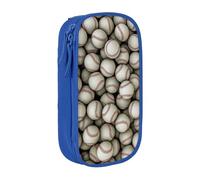 JKLQWC Baseball Printed Pencil Case Cute Pen Pouch Large Pen Bag Portable Storage Organizer Box for Office School Teen Girl Boy Adult,Blue