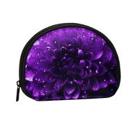 JKLQWC Beautiful Purple Glitter Printed Coin Purse for Women Cute Small Change Wallet Mini Coin Purses Pouch with Zipper