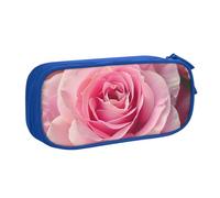JKLQWC Beautiful Rose Printed Pencil Case Cute Pen Pencil Box Bag Zipper Storage Organizer Box Holder for Office School Teen Girl Boy Adult,Blue