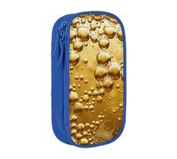 JKLQWC Beer Bubble Printed Pencil Case Cute Pen Pouch Large Pen Bag Portable Storage Organizer Box for Office School Teen Girl Boy Adult,Blue