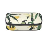 JKLQWC Birds Landed on Branches Printed Pencil Case Cute Pen Pencil Box Bag Large Capacity Compartment Zipper Pencil Pouch Organizer for Office School Travel