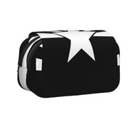 JKLQWC Black Arizona Flag Prints Pencil Case for Kids Men Women, Two Layers Large Capacity Pencil Pouch Makeup Bag Organizer for Office School Travel