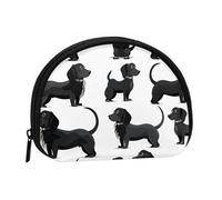 JKLQWC Black Dogs Dachshund Dog Printed Coin Purse for Women Cute Small Change Wallet Mini Coin Purses Pouch with Zipper