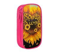 JKLQWC Blessed to Be Called Nana Sunflower Printed Pencil Case Cute Pen Pouch Large Pen Bag Portable Storage Organizer Box for Office School Teen Girl Boy Adult,Pink