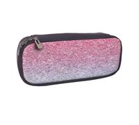 JKLQWC Blue Pink and Purple Pastel Colors Printed PU Leather Pencil Case Cute Pen Pencil Box Bag Zipper Office School Pencil Pouch Organizer for Students Teen Girls Boys Adult Gifts