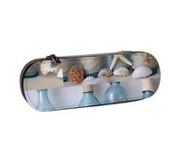 JKLQWC Bottle Seashell Printed Pencil Case Cute Pen Pencil Box Bag PU Leather Zipper Pencil Pouch Organizer for Office School Travel