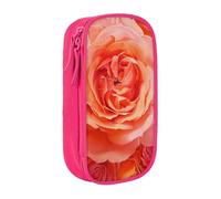 JKLQWC Bright Beautiful Rose Printed Pencil Case Cute Pen Pouch Large Pen Bag Portable Storage Organizer Box for Office School Teen Girl Boy Adult,Pink