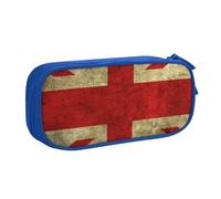 JKLQWC British Flag Printed Pencil Case Cute Pen Pencil Box Bag Zipper Storage Organizer Box Holder for Office School Teen Girl Boy Adult,Blue