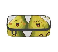 JKLQWC Cartoon Pears Printed Pencil Case Cute Pen Pencil Box Bag Large Capacity Compartment Zipper Pencil Pouch Organizer for Office School Travel