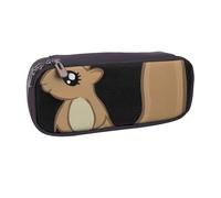 JKLQWC Cartoon Squirrel Printed PU Leather Pencil Case Cute Pen Pencil Box Bag Zipper Office School Pencil Pouch Organizer for Students Teen Girls Boys Adult Gifts