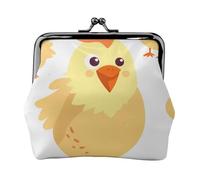 JKLQWC Chicken Chick Printed Coin Purse for Women Cute PU Leather Coin Wallet Mini Coin Purse Pouch with Kiss-Lock