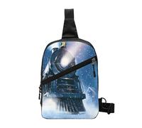 JKLQWC Christmas Snow Night Railway Train Prints Sling Bag for Women Men, Foldable Sling Backpack Casual Chest Bag Crossbody Daypack for Travel Hiking Running
