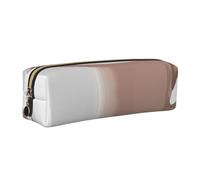 JKLQWC Coffee Cup and Coffee Beans Printed Leather Pencil Case with Gold Zipper - Simple and Lightweight Organizer for School, Office, Travel, Makeup