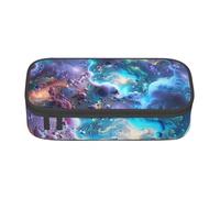 JKLQWC Colorful Graphics Universe Space Printed Pencil Case Cute Pen Pencil Box Bag Large Capacity Compartment Zipper Pencil Pouch Organizer for Office School Travel