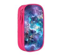 JKLQWC Colorful Graphics Universe Space Printed Pencil Case Cute Pen Pouch Large Pen Bag Portable Storage Organizer Box for Office School Teen Girl Boy Adult,Pink