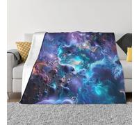 JKLQWC Colorful Graphics Universe Space Prints Flannel Blanket 125x150 CM, Lightweight Soft Warm Throw Blankets for Sofa Couch Bed Car