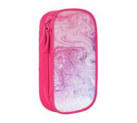 JKLQWC Colorful Marble Pastel Pink Blue Purple Printed Pencil Case Cute Pen Pouch Large Pen Bag Portable Storage Organizer Box for Office School Teen Girl Boy Adult,Pink