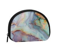 JKLQWC Colourful Marble Printed Coin Purse for Women Cute Small Change Wallet Mini Coin Purses Pouch with Zipper