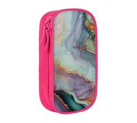 JKLQWC Colourful Marble Printed Pencil Case Cute Pen Pouch Large Pen Bag Portable Storage Organizer Box for Office School Teen Girl Boy Adult,Pink