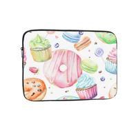 JKLQWC Cupcakes Donuts Muffins Sugar Printed Laptop Sleeve for Men Women 17 inch Shockproof Laptop Case Bag for Travel Office School