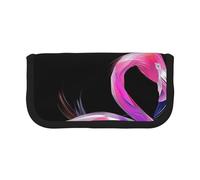 JKLQWC Cute Canvas Pencil Case Organizer - Abstract Flamingo Prints Stationery & Makeup Pouch, Large Capacity Cosmetic Bag for Travel, School, Office, Gifts
