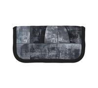 JKLQWC Cute Canvas Pencil Case Organizer - Abstract Gray Prints Stationery & Makeup Pouch, Large Capacity Cosmetic Bag for Travel, School, Office, Gifts