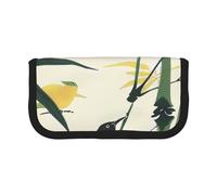JKLQWC Cute Canvas Pencil Case Organizer - Birds Landed on Branches Prints Stationery & Makeup Pouch, Large Capacity Cosmetic Bag for Travel, School, Office, Gifts